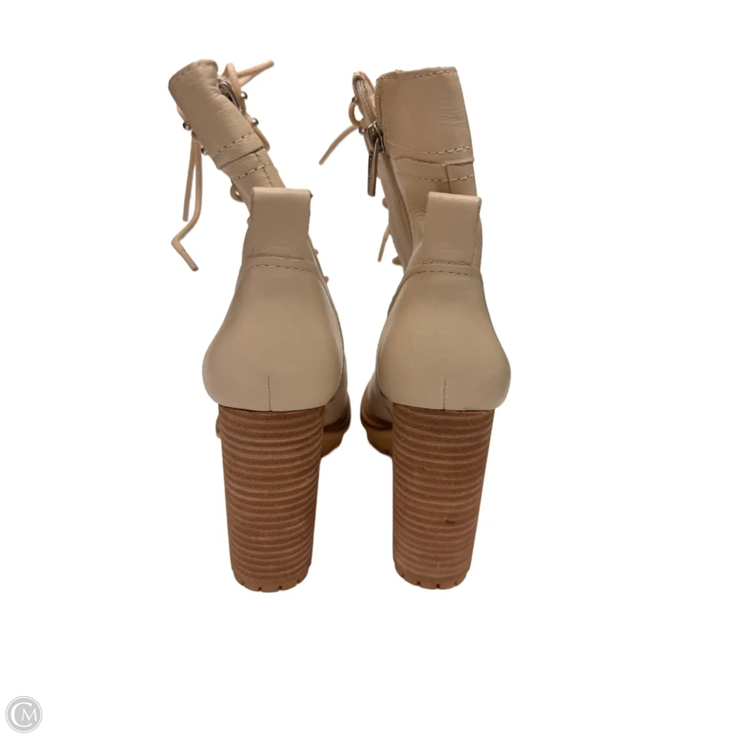 Boots Ankle Heels By Vince Camuto In Cream, Size: 8