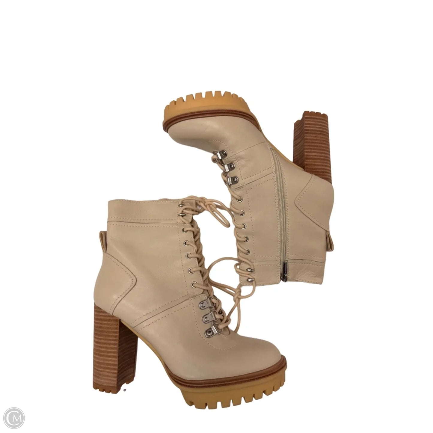 Boots Ankle Heels By Vince Camuto In Cream, Size: 8