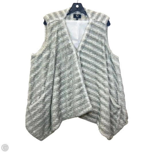 Vest Faux Fur & Sherpa By G By Giuliana In Grey, Size: Xl