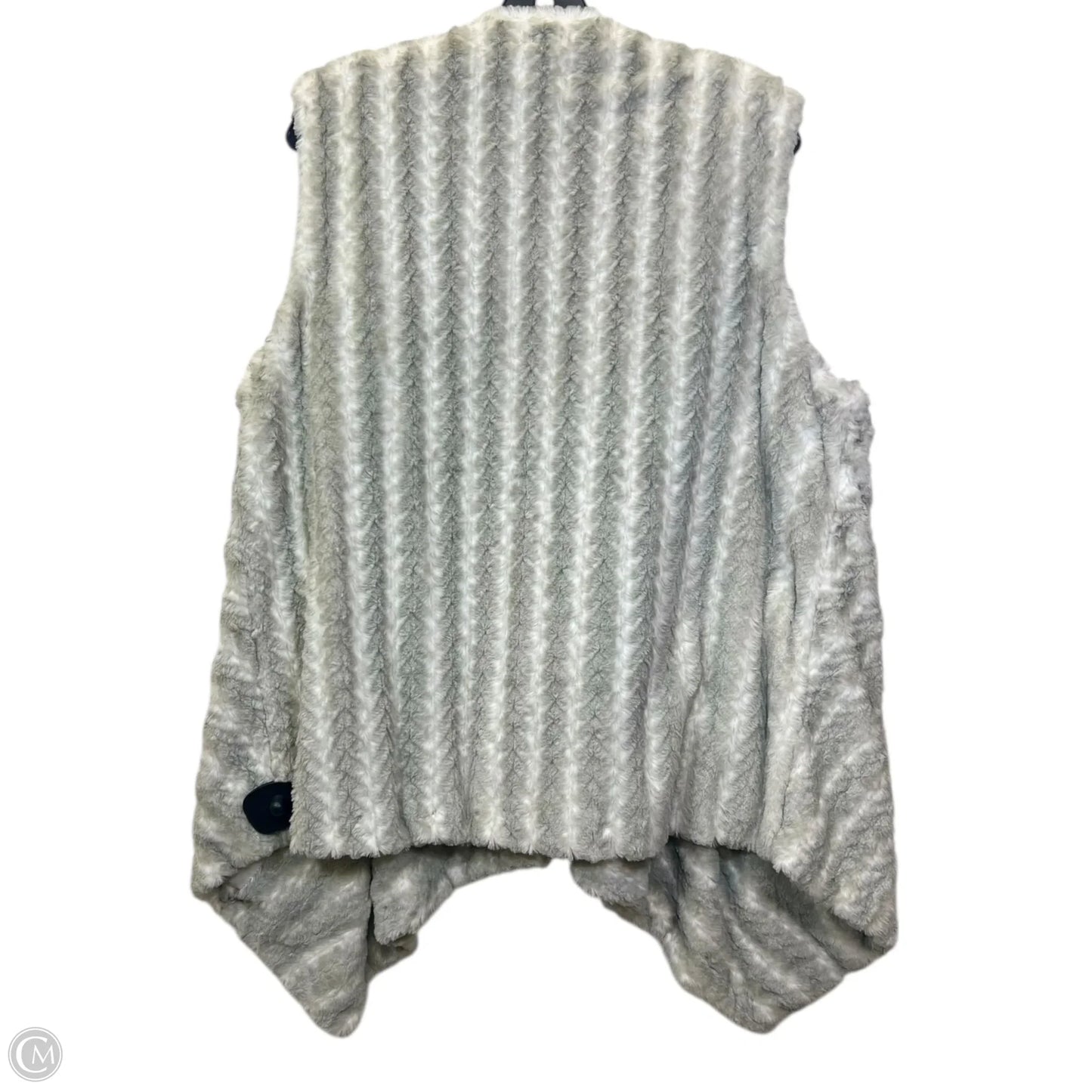 Vest Faux Fur & Sherpa By G By Giuliana In Grey, Size: Xl