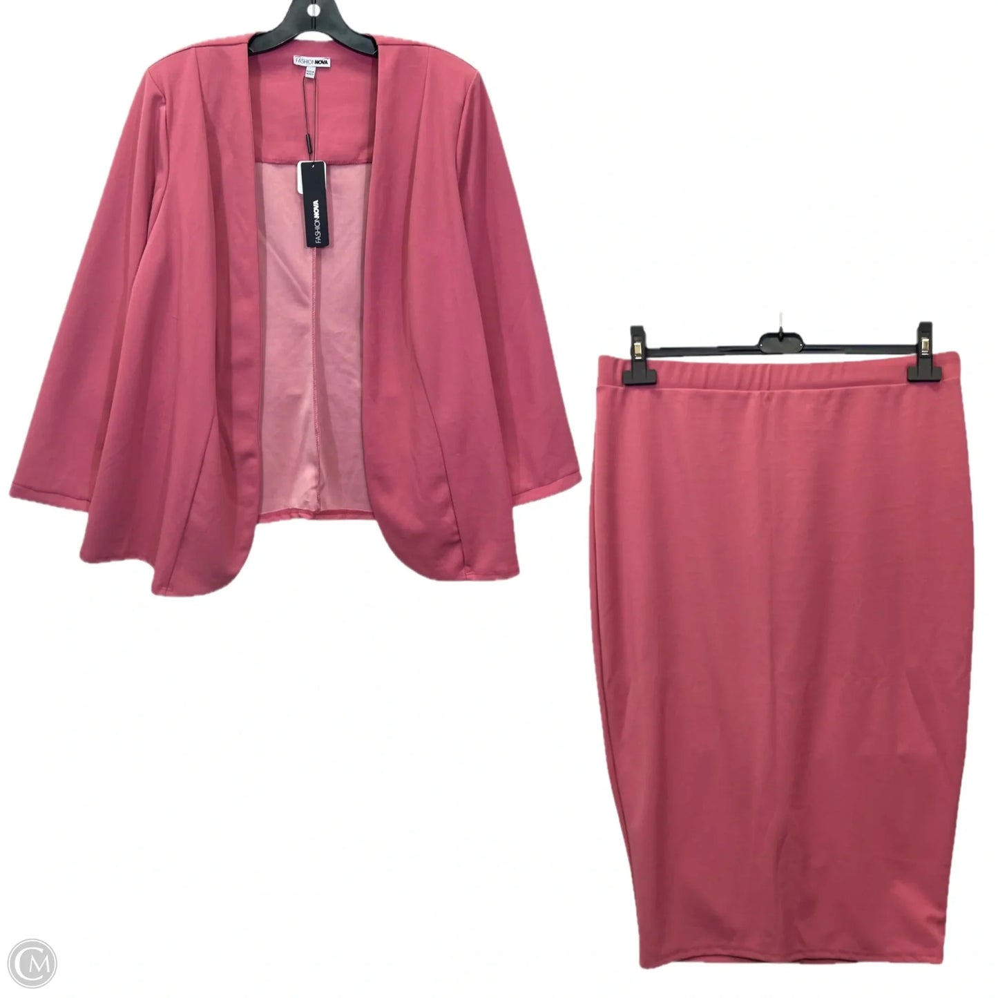 Skirt Set 2pc By Fashion Nova In Pink, Size: 2x