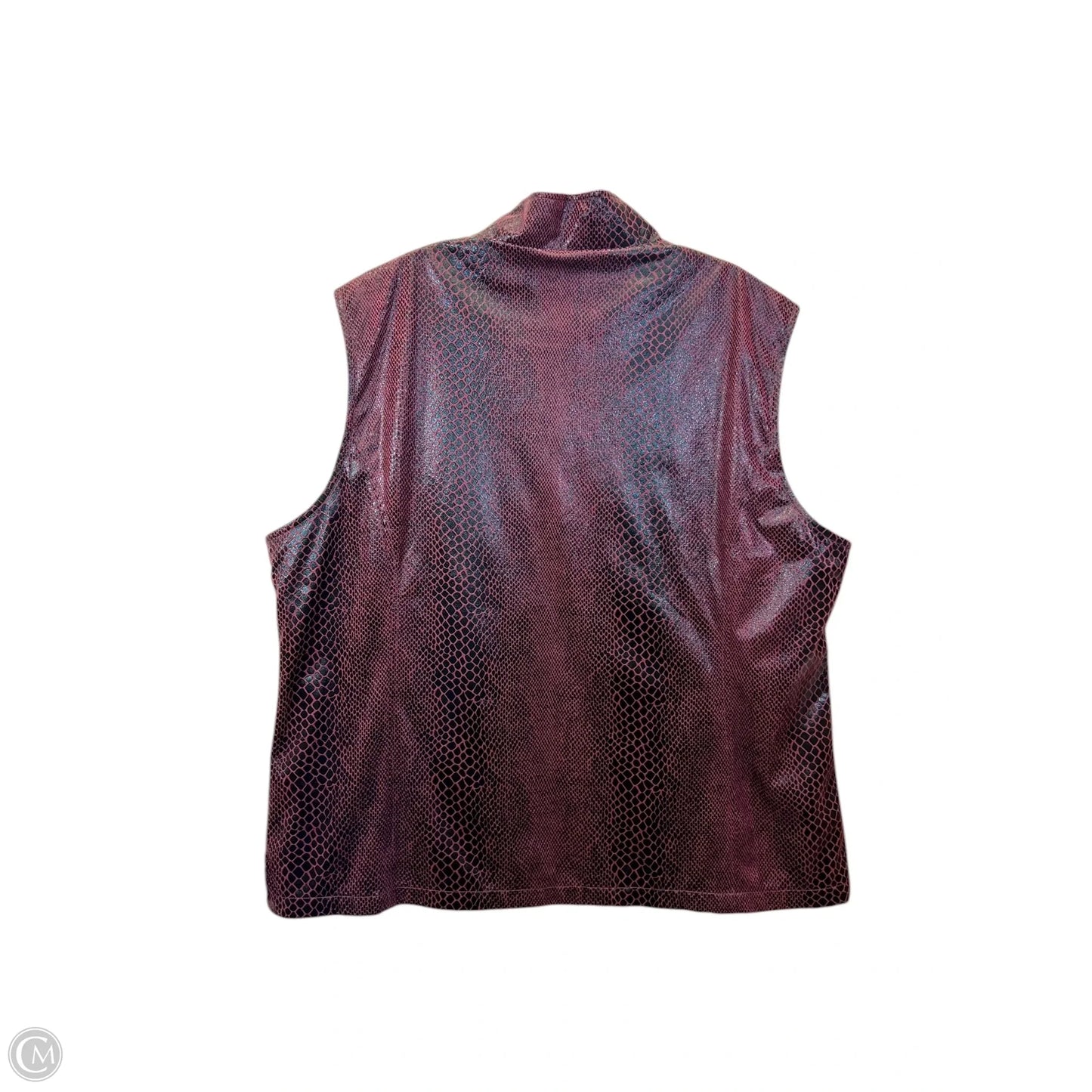 Vest By Monterey Club In Maroon, Size: Xxl
