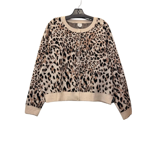 Sweater Cardigan By A New Day In Animal Print, Size: Xxl