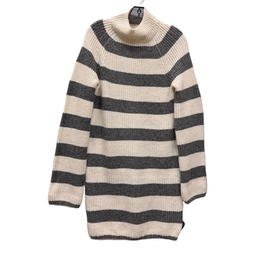 Dress Sweater By H&m In Cream & Grey, Size: Xs