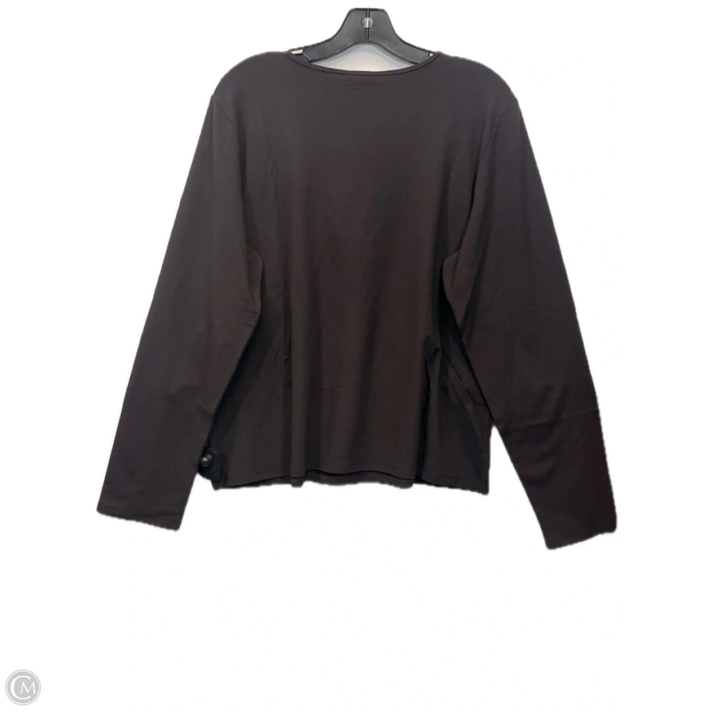 Top Long Sleeve Designer By Eileen Fisher In Brown, Size: Xl