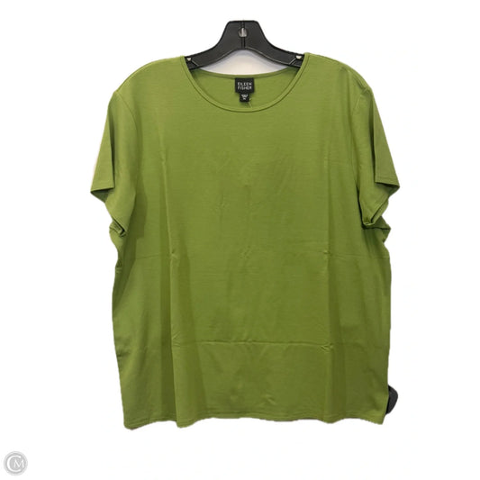 Top Short Sleeve Designer By Eileen Fisher In Green, Size: Xl