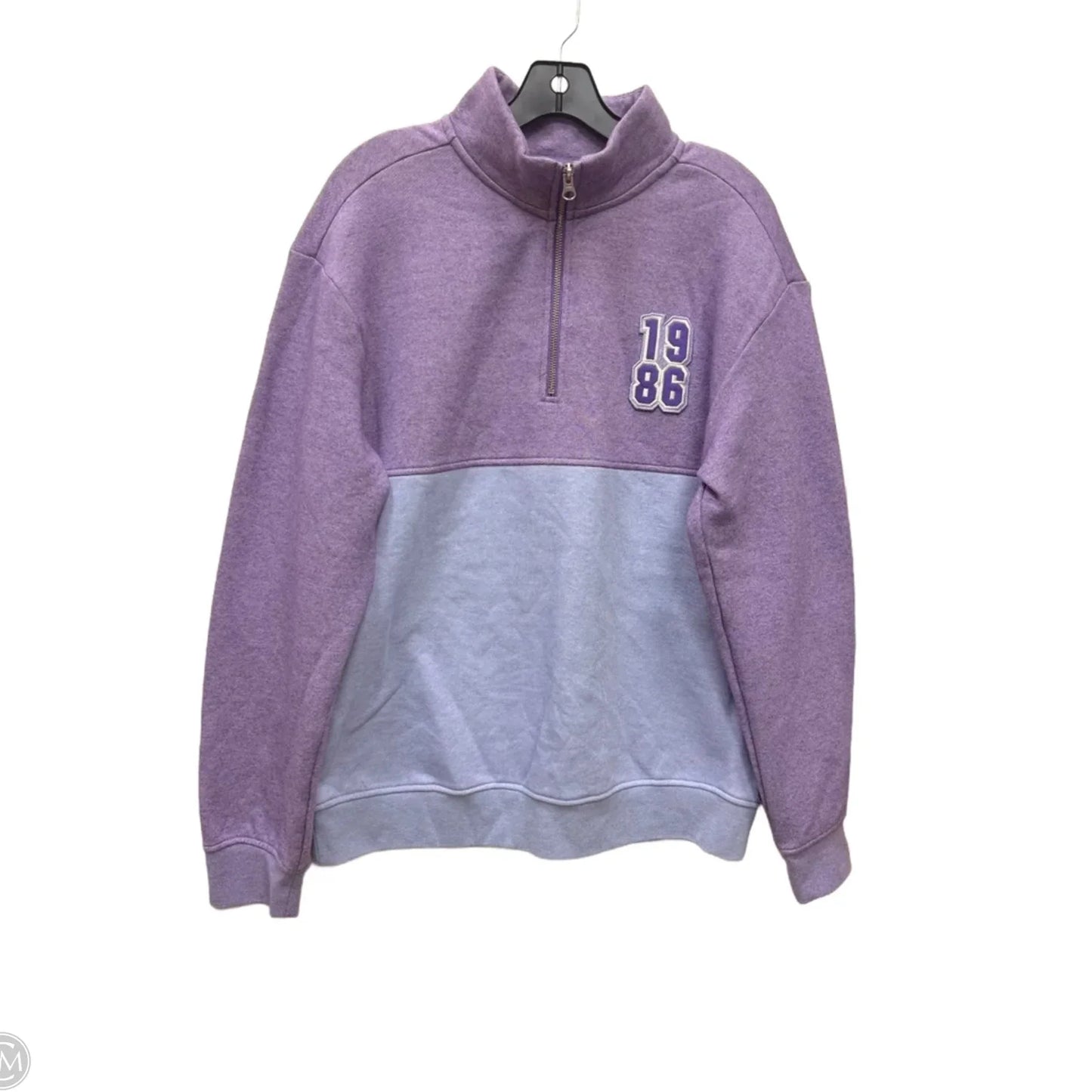 Sweatshirt Collar By Original Use In Purple, Size: M