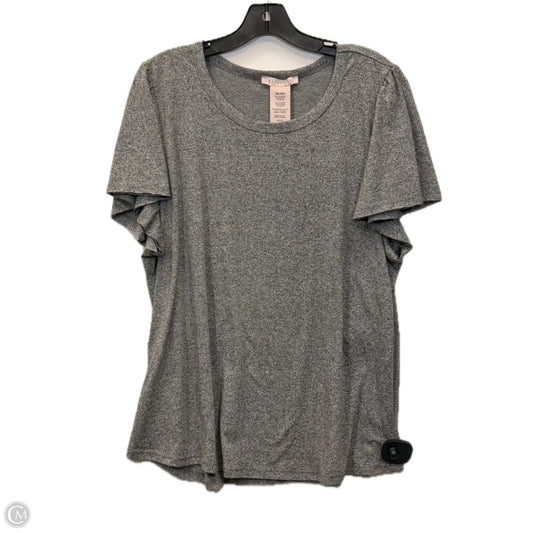 Top Short Sleeve By Philosophy In Grey, Size: Xxl