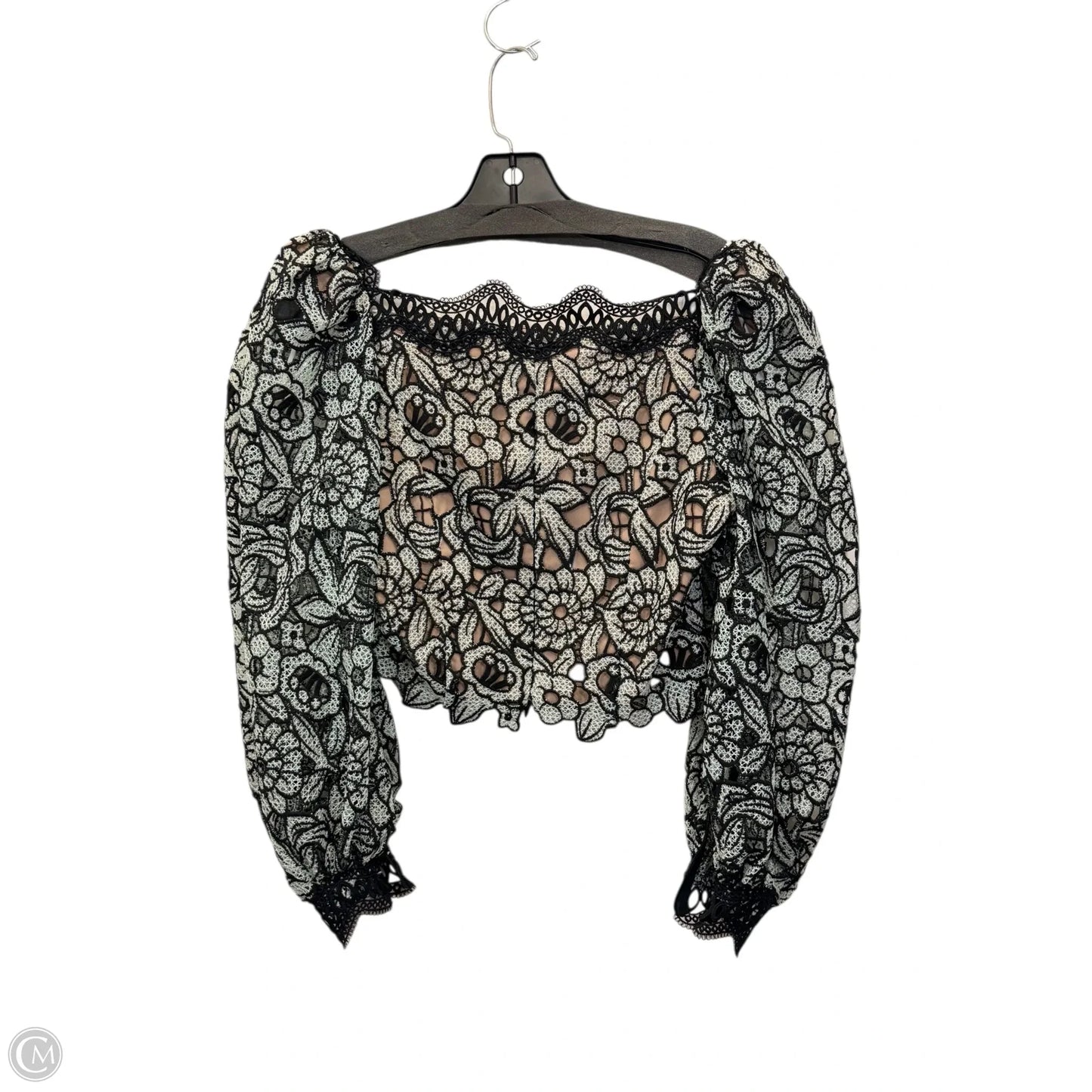 Top Long Sleeve By Elliatt In Black & Green, Size: Xs