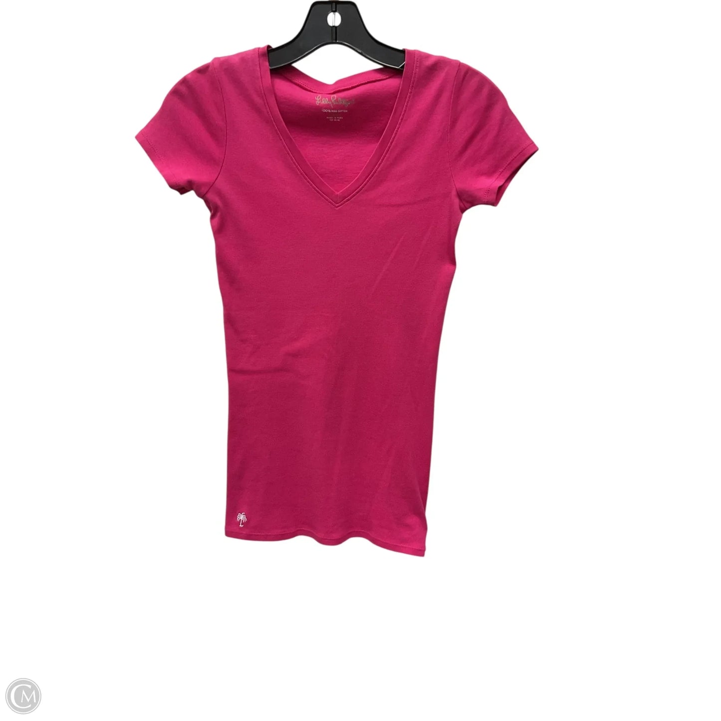 Top Short Sleeve Designer By Lilly Pulitzer In Pink, Size: Xs