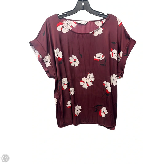 Top Short Sleeve By Nine West In Purple, Size: Xl
