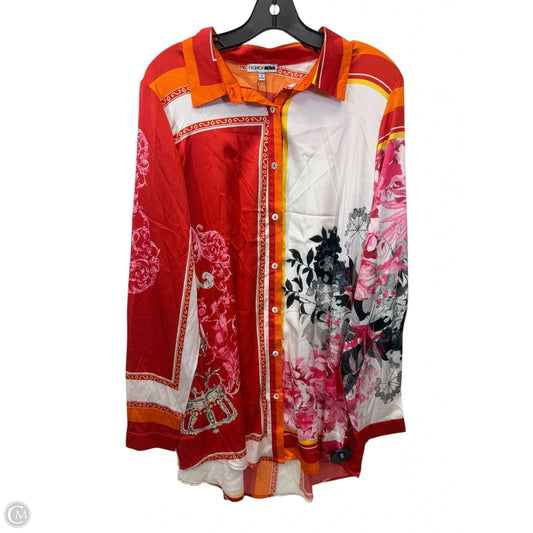 Top Long Sleeve By Fashion Nova In Multi-colored, Size: 1x