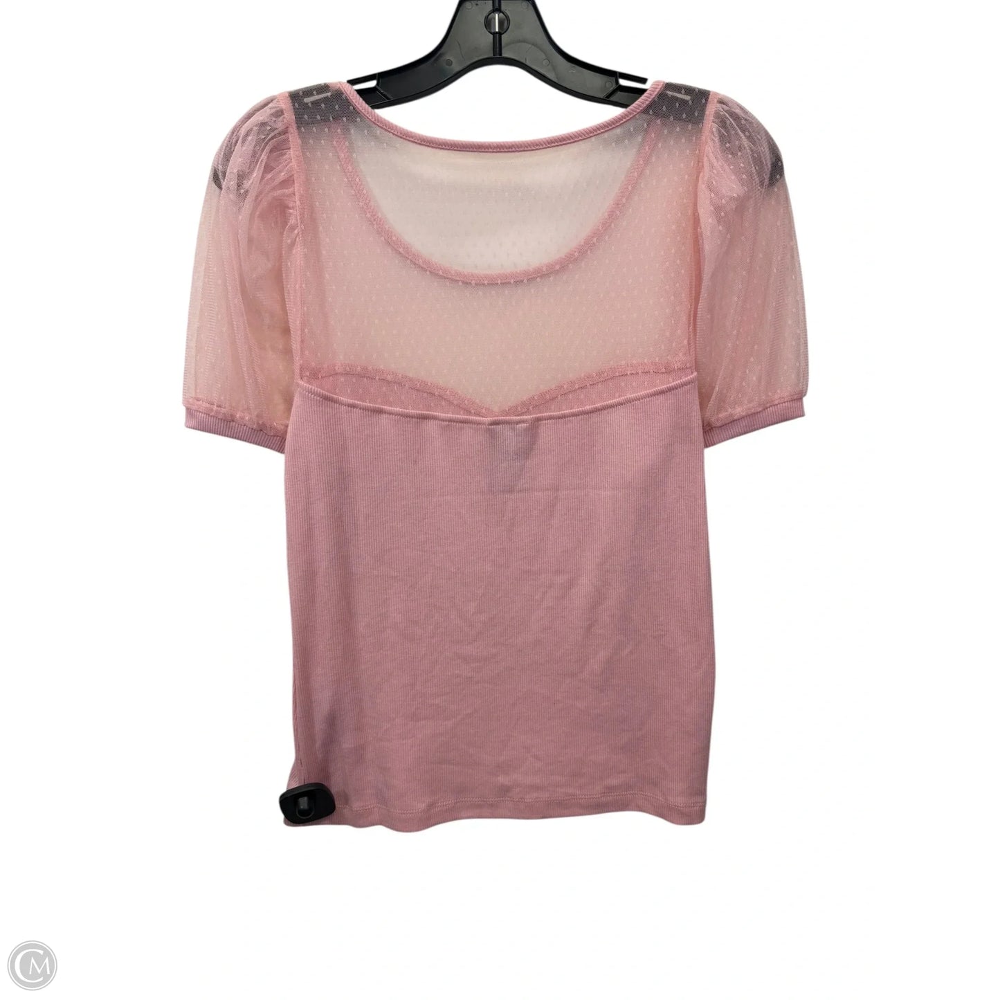 Top Short Sleeve By Anthropologie In Pink, Size: M