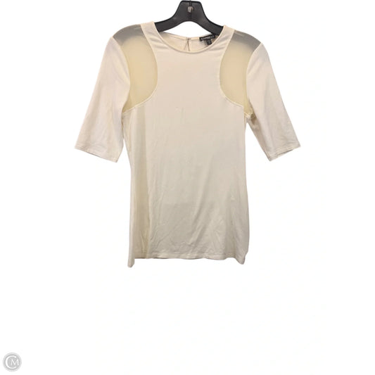 Top Short Sleeve By Express In Cream, Size: S
