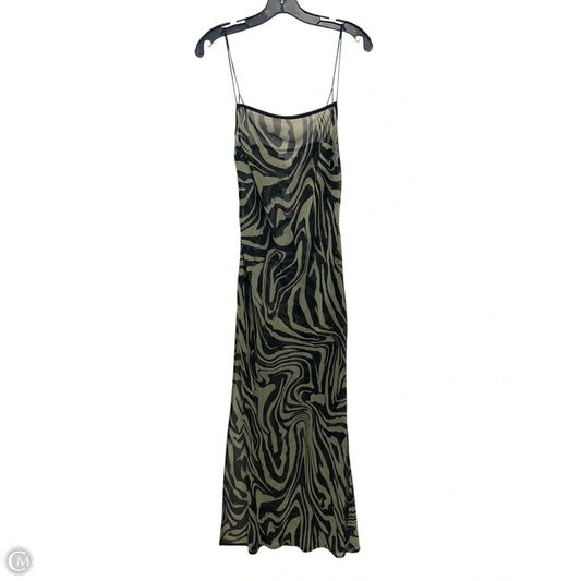 Swimwear Cover-up By Top Shop In Black & Green, Size: M