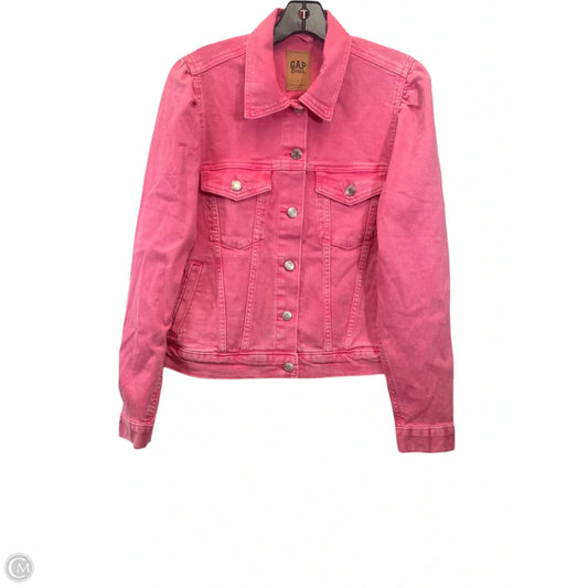 Jacket Denim By Gap In Pink, Size: L