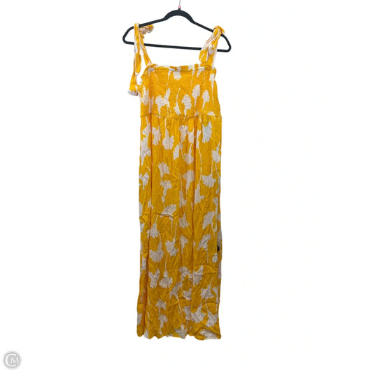 Dress Designer By Diane Von Furstenberg In White & Yellow, Size: L