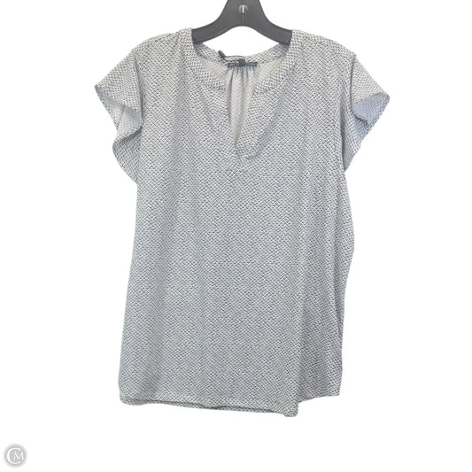 Top Short Sleeve By Adrianna Papell In Black & White, Size: Xl