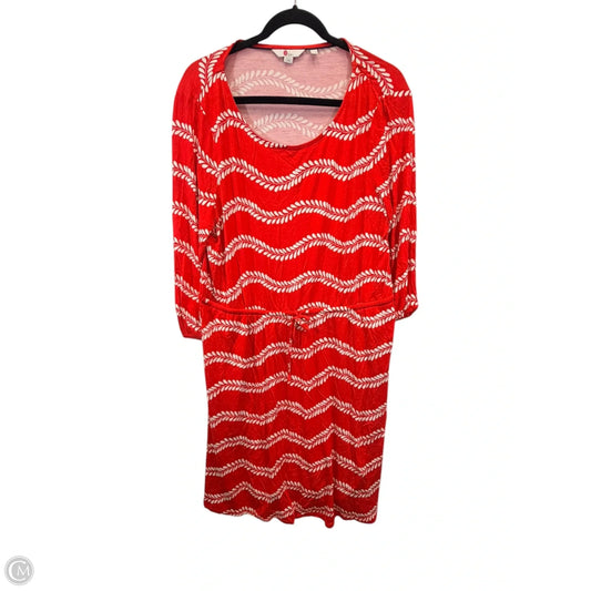 Dress Casual Short By Boden In Orange & White, Size: Xl