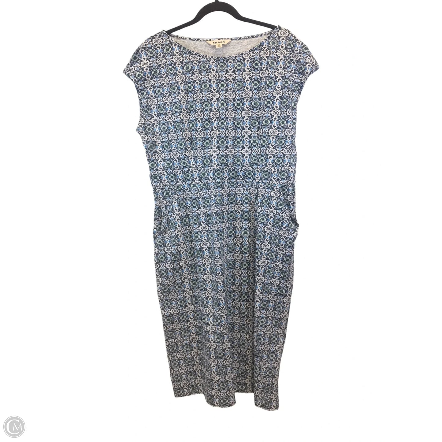 Dress Casual Midi By Boden In Blue & Green, Size: Xl