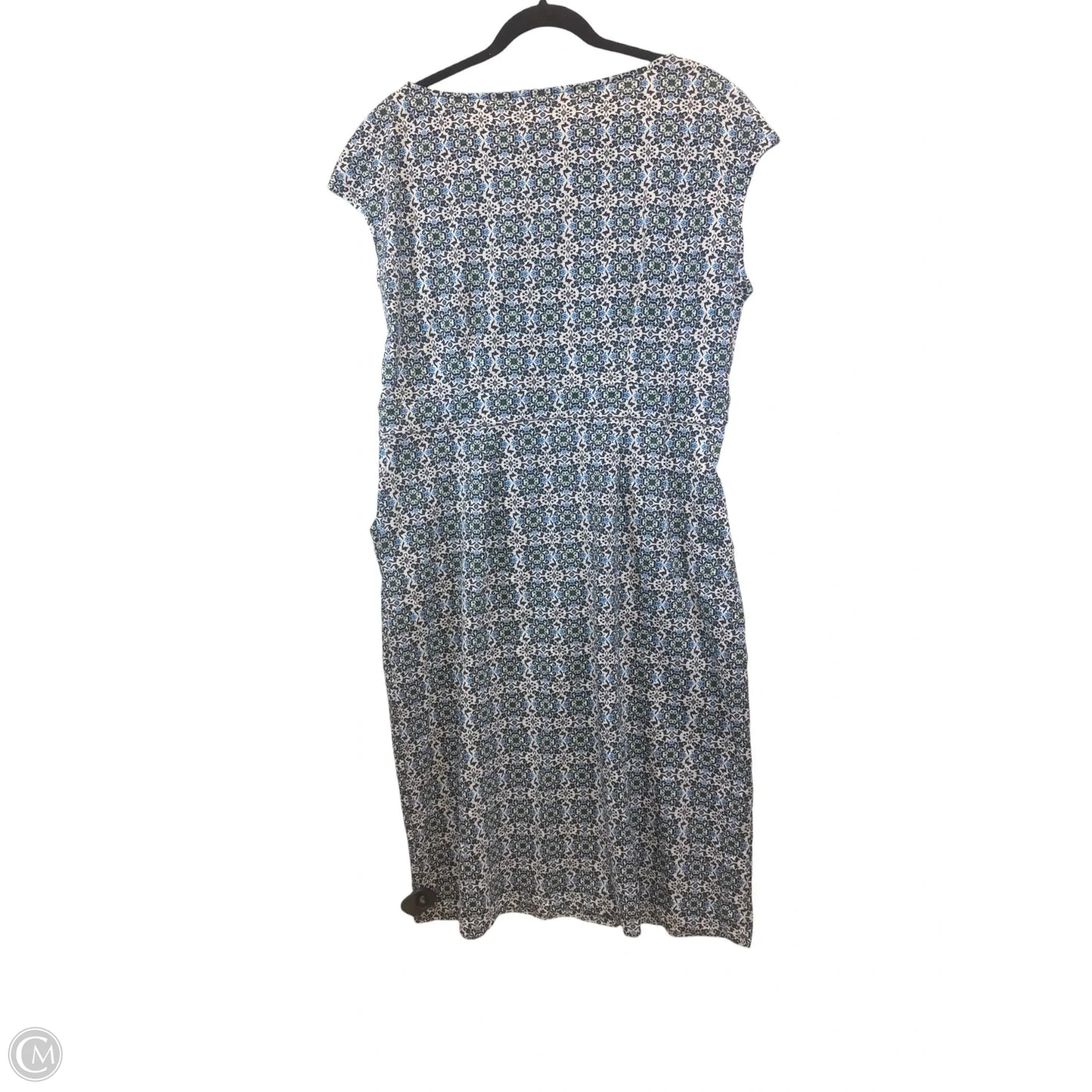 Dress Casual Midi By Boden In Blue & Green, Size: Xl
