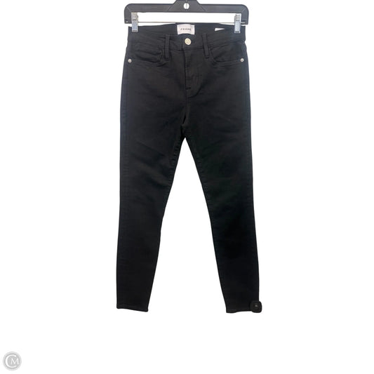 Jeans Skinny By Frame In Black, Size: 4
