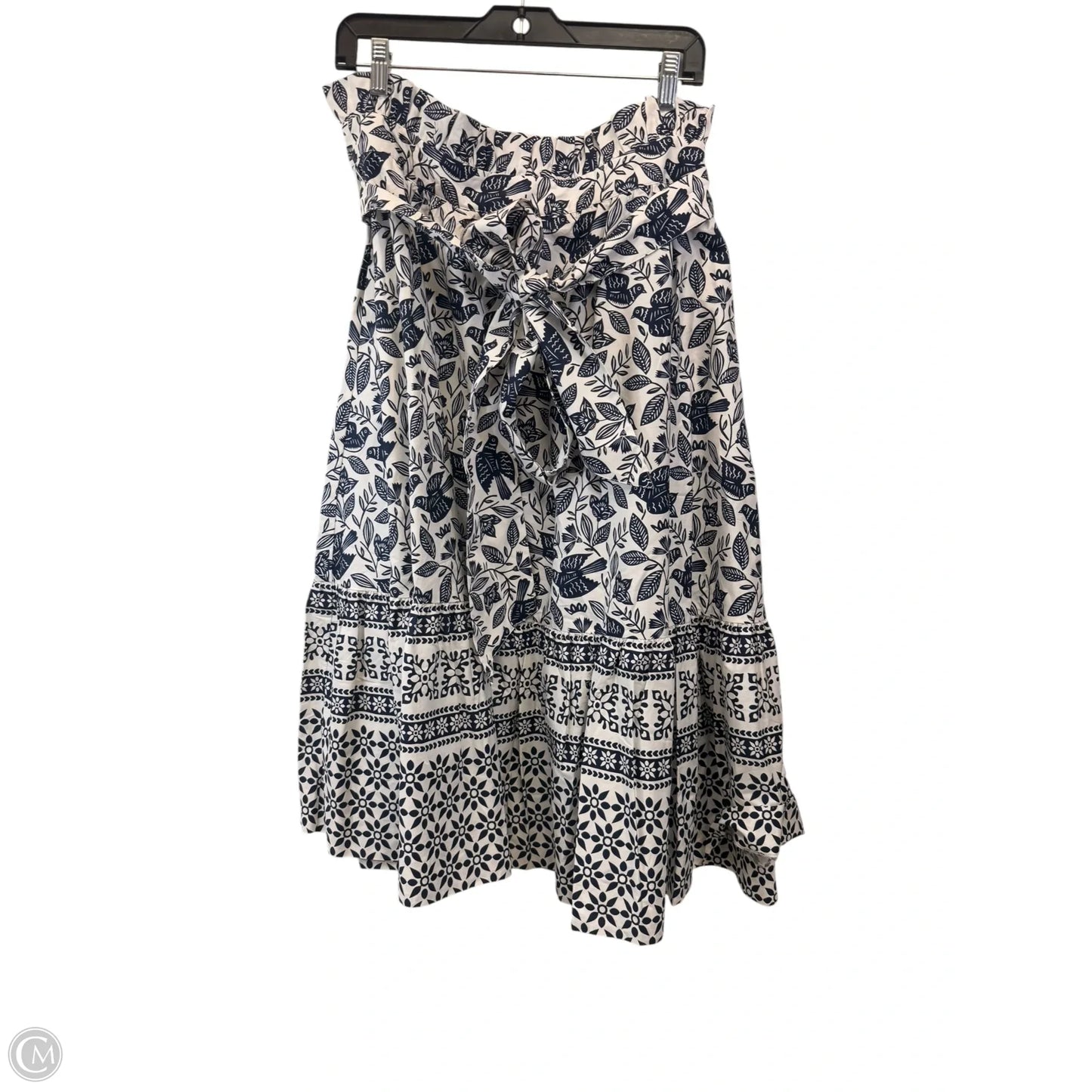 Skirt Maxi By Boden In Blue & White, Size: Xl