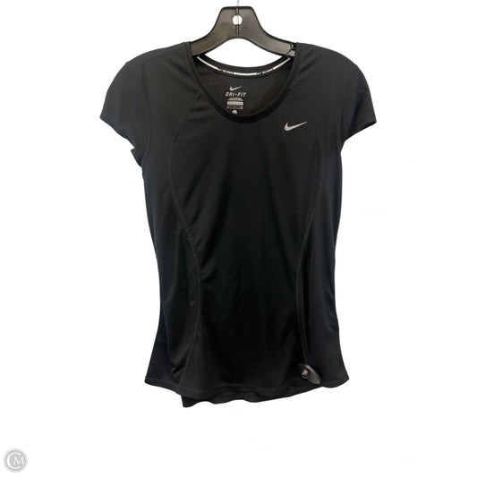 Athletic Top Short Sleeve By Nike In Black, Size: S