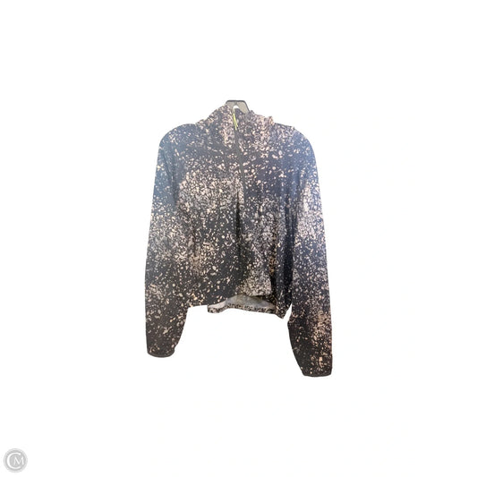 Athletic Sweatshirt Hoodie By Lululemon In Black & Tan, Size: L