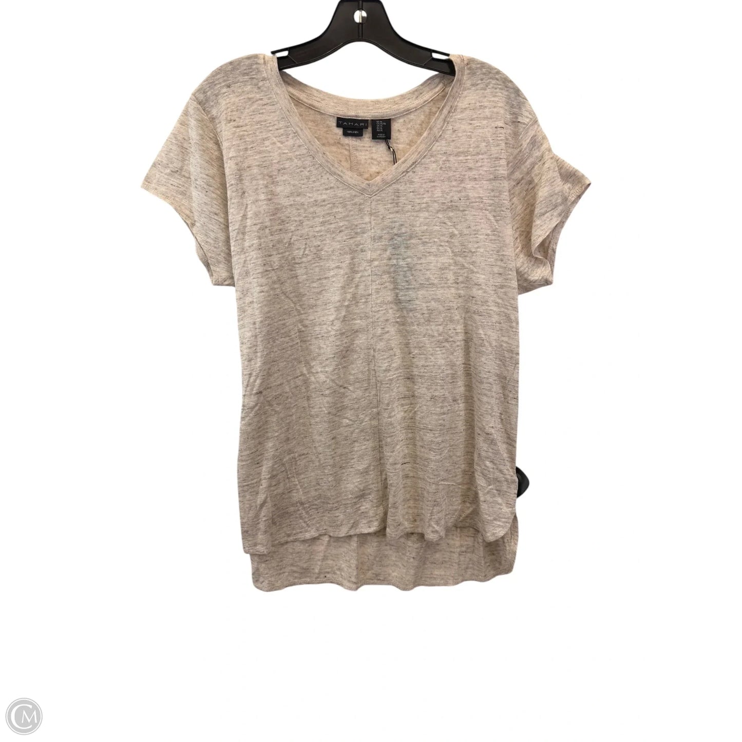 Top Short Sleeve Basic By Tahari In Beige, Size: Xl