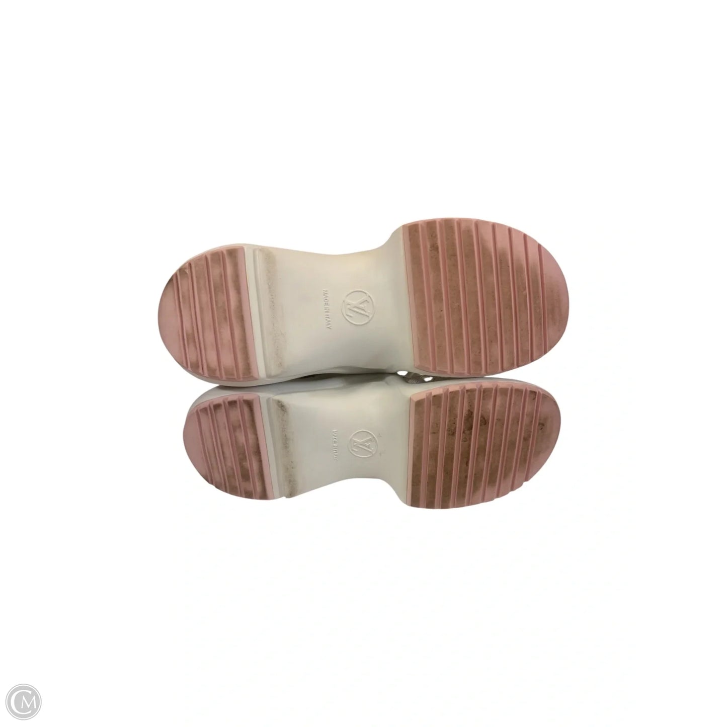 Shoes Luxury Designer By Louis Vuitton In Pink & White, Size: 9