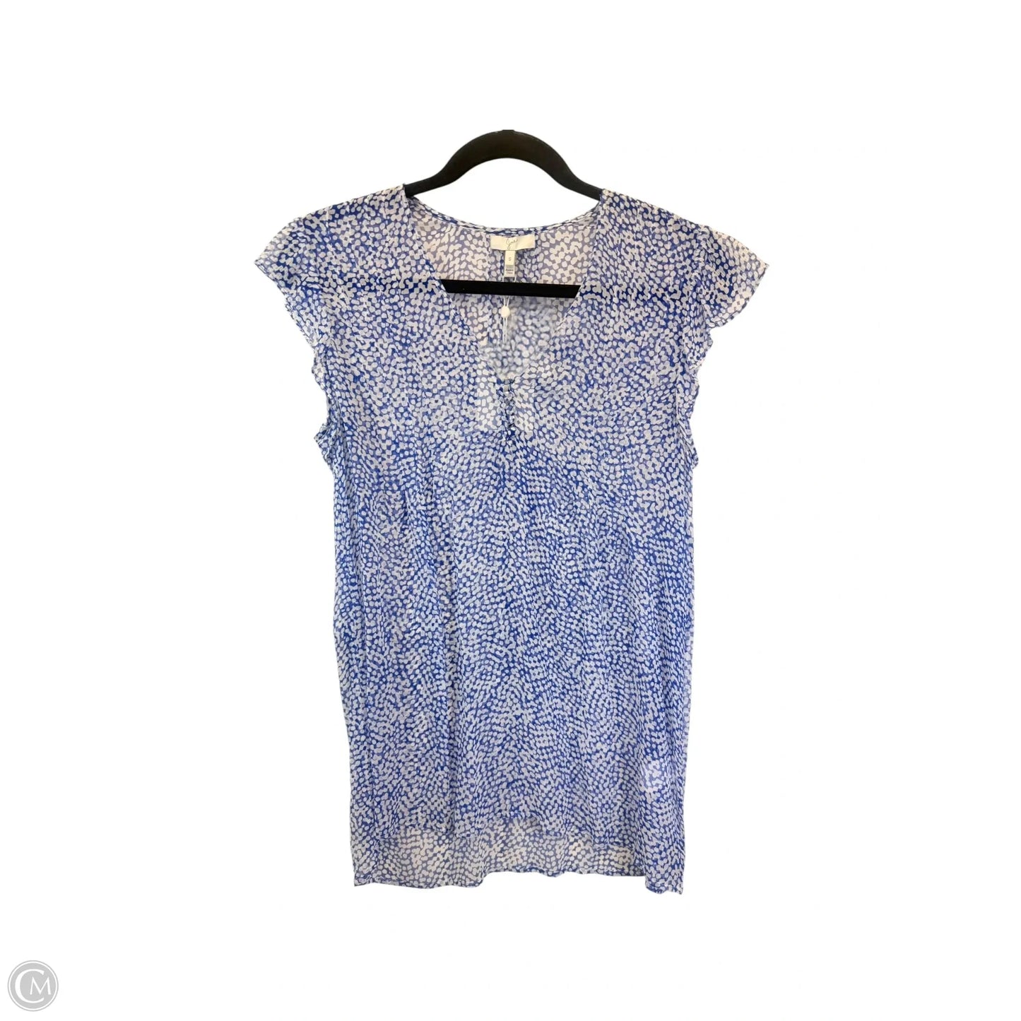 Top Short Sleeve By Joie In Blue & White, Size: S