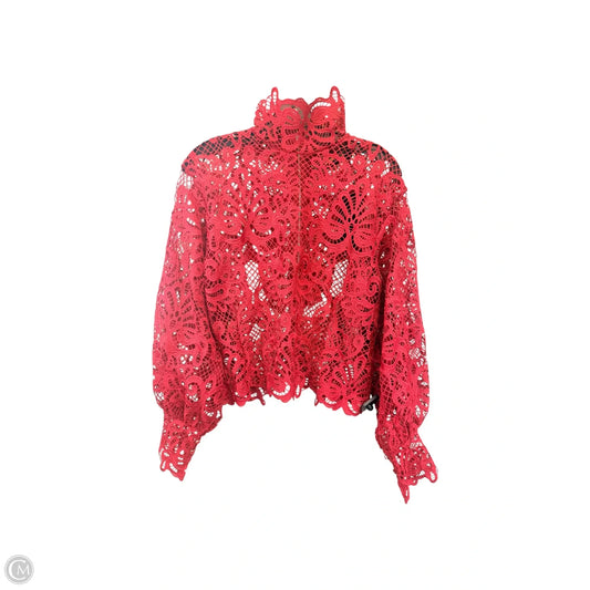 Top Long Sleeve By Fashion Nova In Red, Size: 1x
