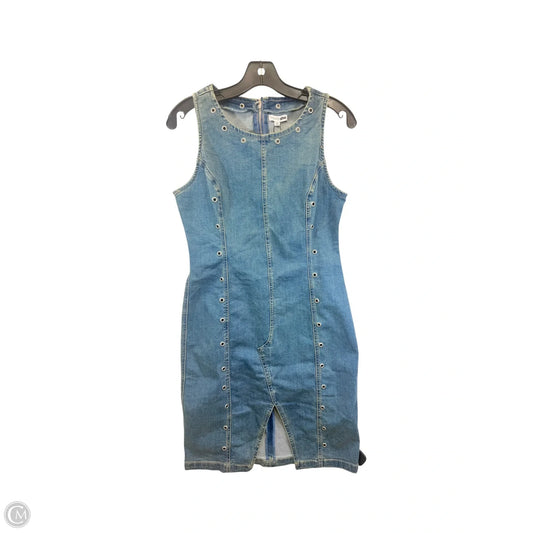 Dress Casual Short By Fashion Nova In Blue Denim, Size: M