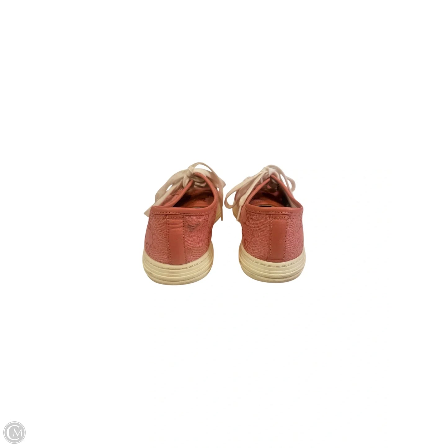Shoes Luxury Designer By Gucci In Pink & White, Size: 11