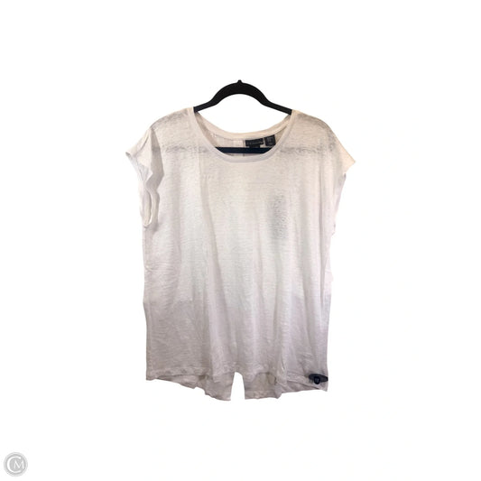 Top Short Sleeve By Tahari In White, Size: Xl