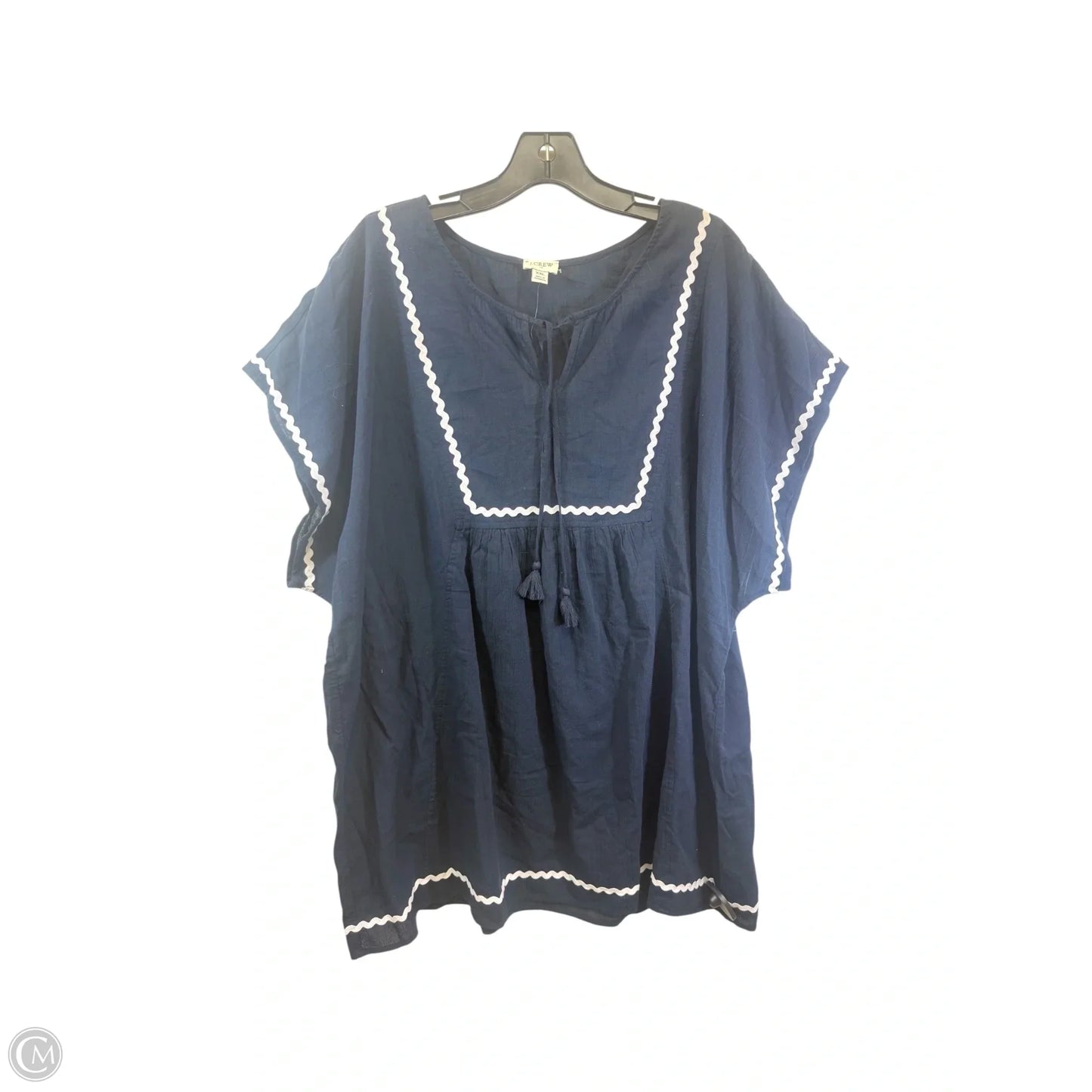 Swimwear Cover-up By J. Crew In Blue & White, Size: Xxl