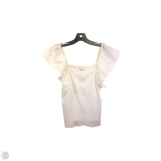 Top Short Sleeve By A New Day In Cream, Size: Xl