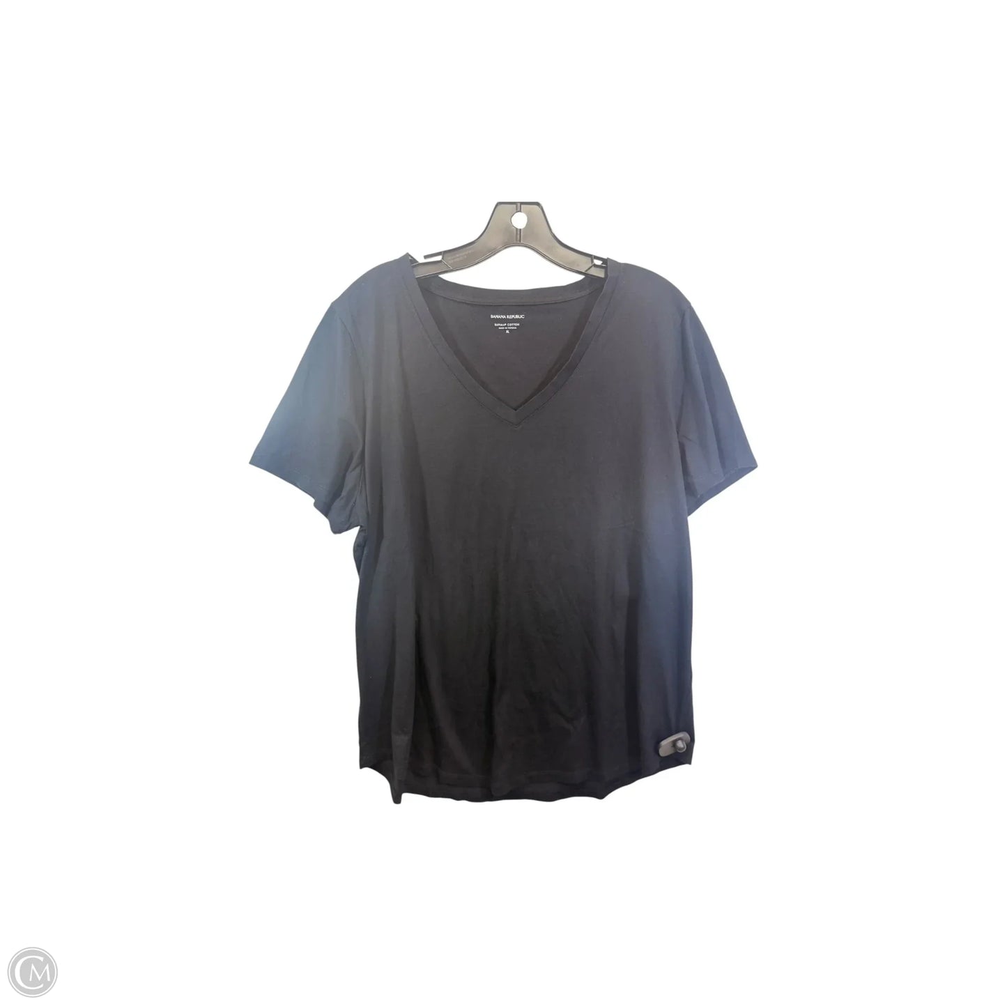 Top Short Sleeve Basic By Banana Republic In Black, Size: Xl