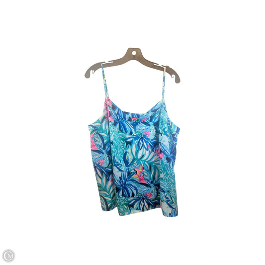 Top Sleeveless Designer By Lilly Pulitzer In Black & Blue, Size: Xl