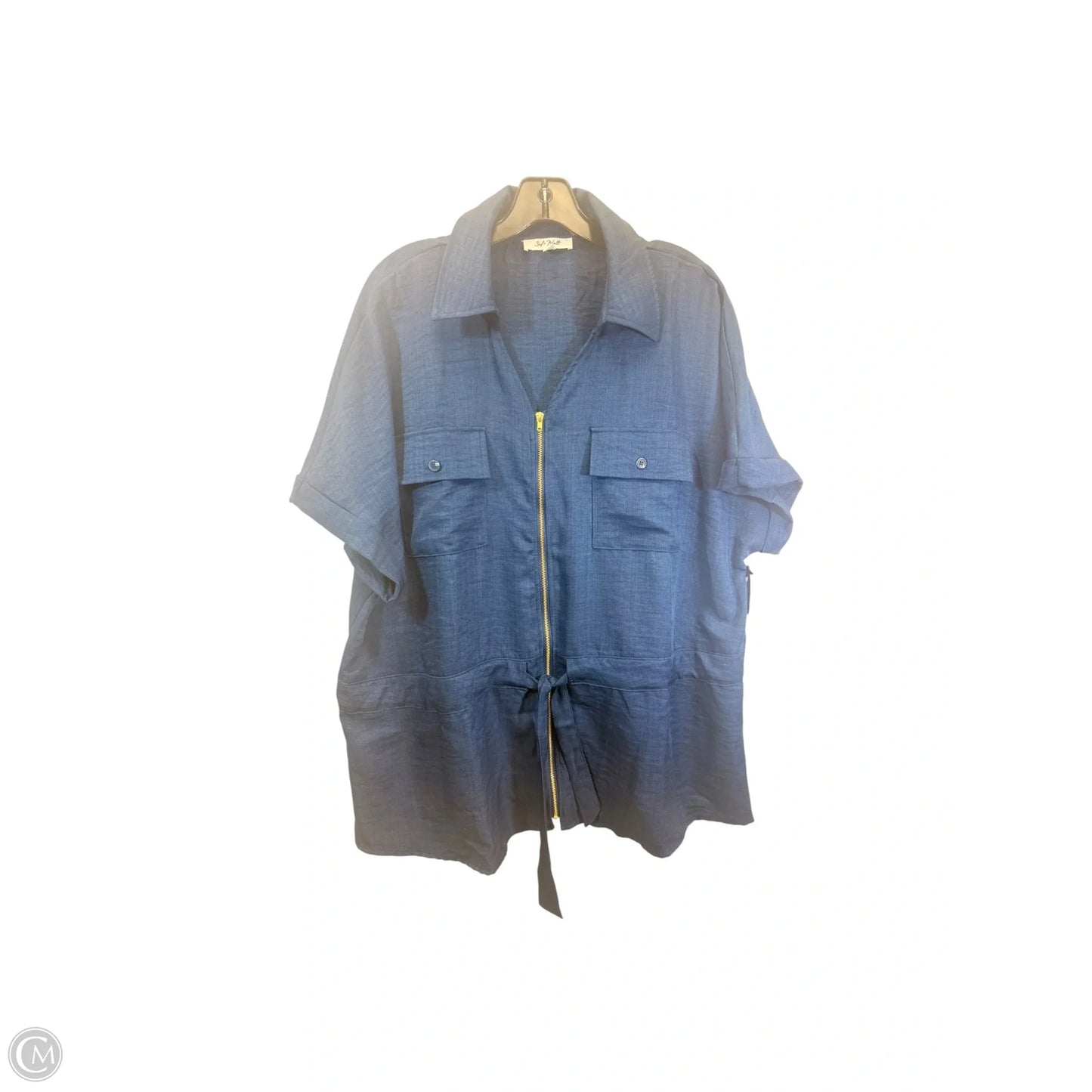 Top Short Sleeve By 3rd + Matt In Navy, Size: 2x
