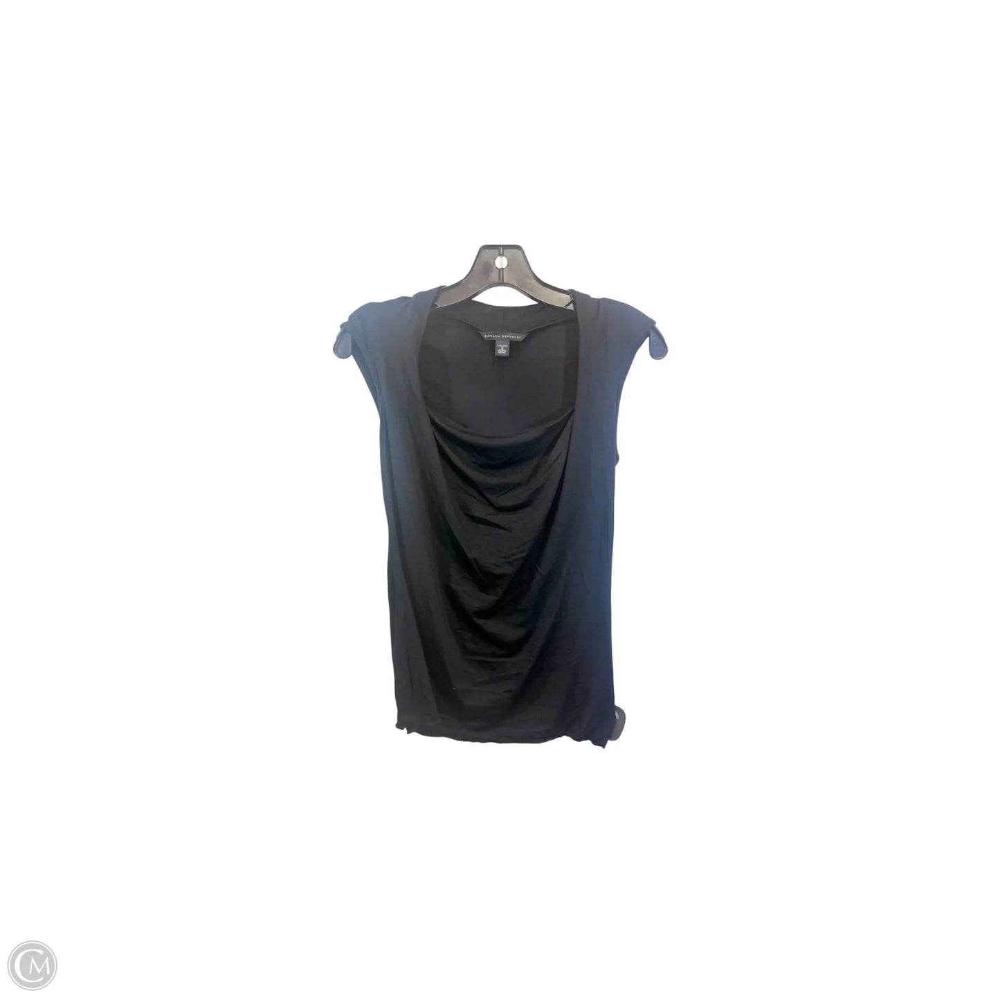 Top Short Sleeve By Banana Republic In Black, Size: S