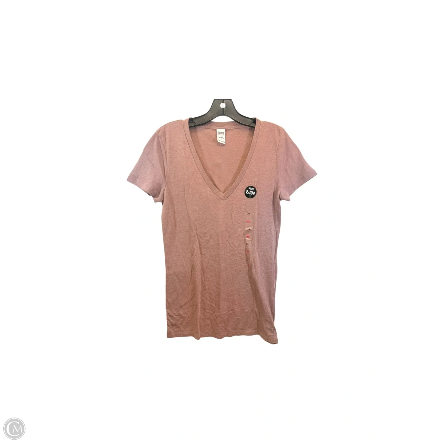 Top Short Sleeve Basic By Victorias Secret In Brown, Size: L