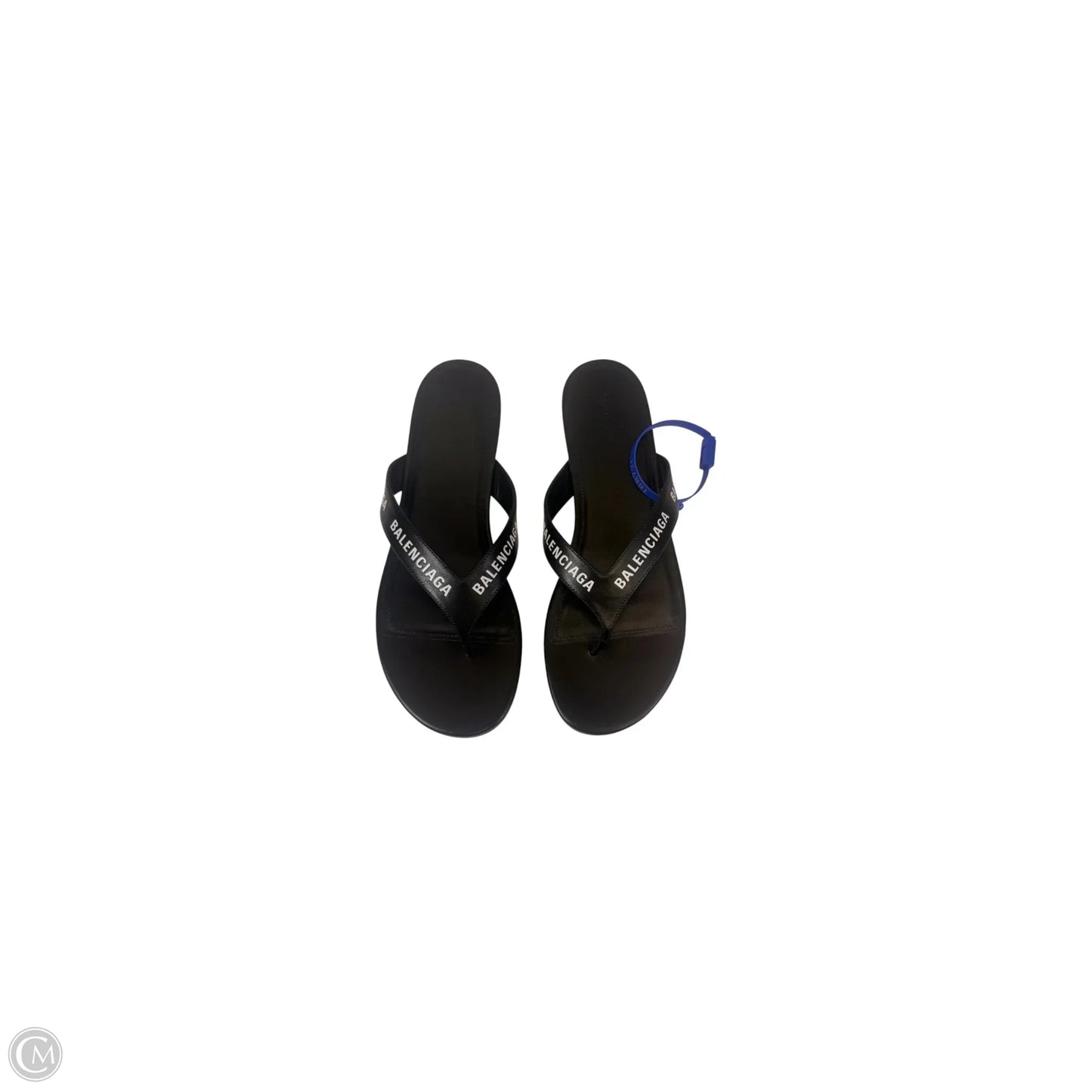 Sandals Luxury Designer By Balenciaga In Black & White, Size: 10