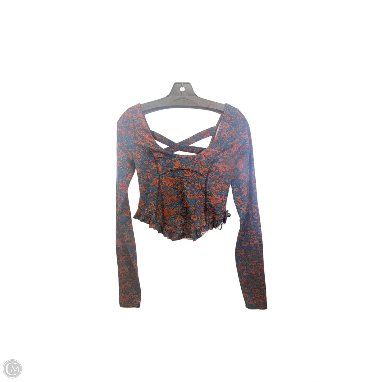 Top Long Sleeve By Free People In Black & Orange, Size: Xs