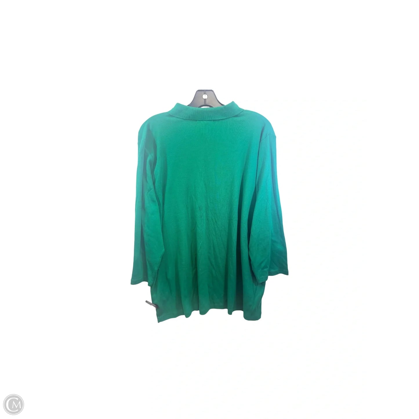 Top 3/4 Sleeve By Lauren By Ralph Lauren In Green, Size: 2x