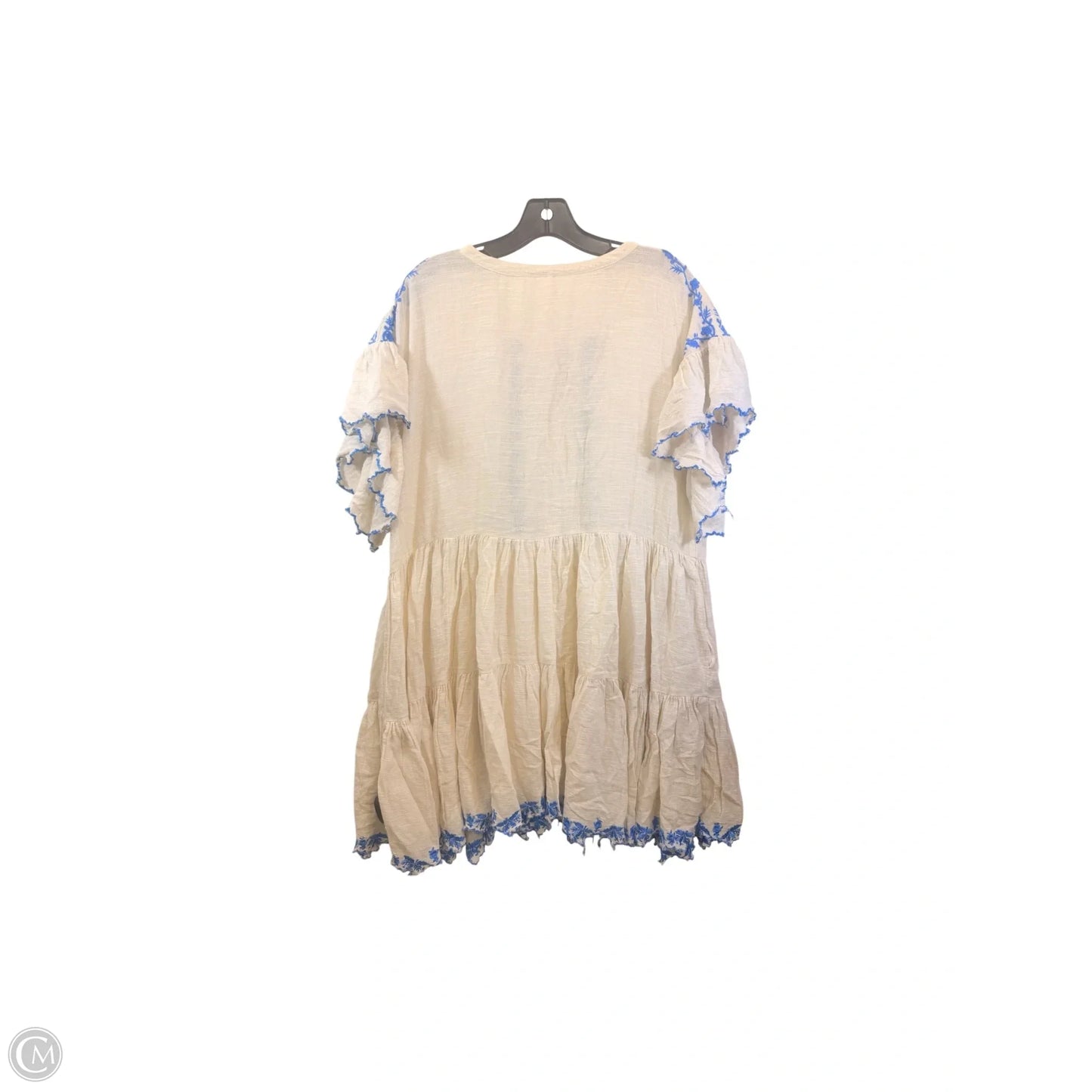 Dress Casual Short By Free People In Blue & Cream, Size: L