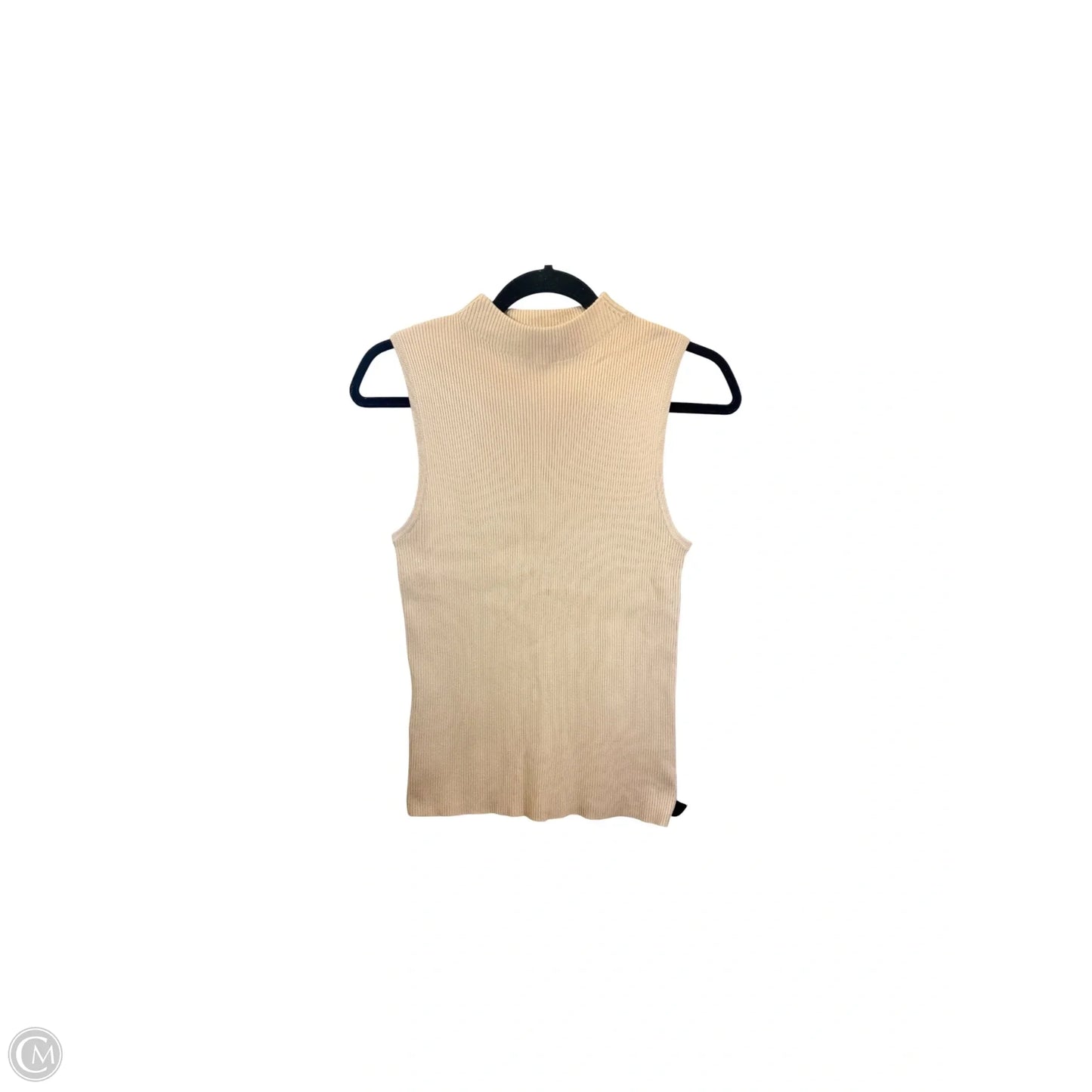 Top Sleeveless Designer By Halston In Tan, Size: S