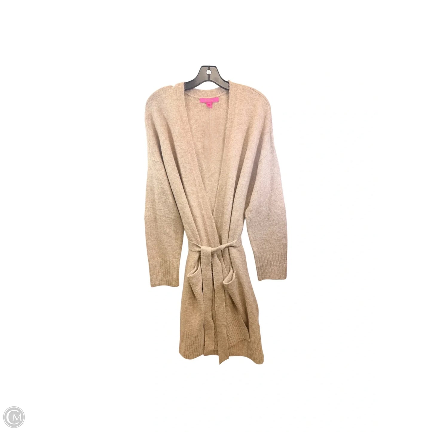 Cardigan Designer By Lilly Pulitzer In Tan, Size: L