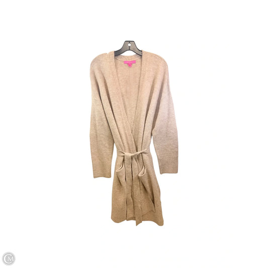Cardigan Designer By Lilly Pulitzer In Tan, Size: L
